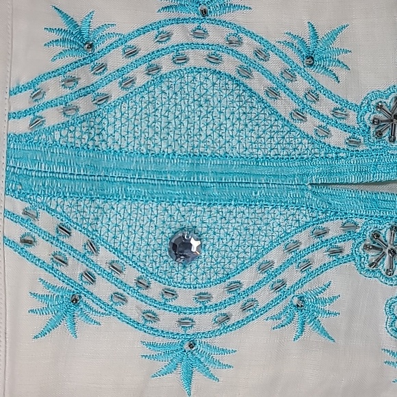 Anne Carson Vintage Linen Embroidered Skirt - Picture 2 of 12